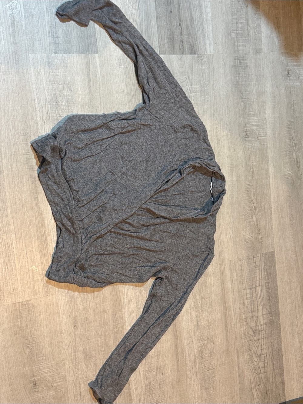 Reitmans Gray V-Neck Lightweight Sweater